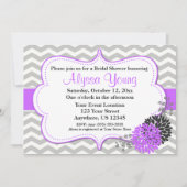 Invitation Lilac Chevron Gray and Purple (Devant)