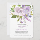 Invitation Lilac | Chic Lavender Floral Mariage Bridal Brunch (Devant)