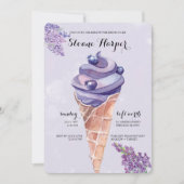Invitation Lilac Crème de glace Social Bridal Showeuse Invita (Devant)