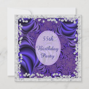 Invitation Lilac & Diamonds 55e anniversaire