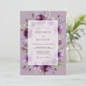 Invitation Lilac Enchanting Spring Wedding (Debout devant)