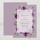 Invitation Lilac Enchanting Spring Wedding (Devant / Derrière)