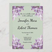 Invitation Lilac et Earthy Sage (Devant / Derrière)