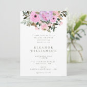 Invitation Lilac et Fête des mariées de bouquet de fleurs ros (Debout devant)