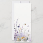 Invitation Lilac Fleur sauvage Papillon Fiançailles de jardin (Dos)