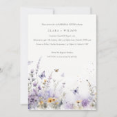 Invitation Lilac Fleur sauvage Papillon Jardin Dîner de répét (Devant)