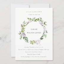 Lilac Floral Wreath Cottage Baby shower de jardin