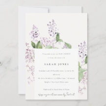 Lilac Floral Wreath Cottage Baby shower de jardin