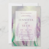 Invitation Lilac Flower Field Boho Mariage moderne (Devant)