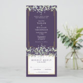 Invitation Lilac Folige Purple Tout En Un Mariage Détails (Debout devant)