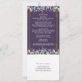 Invitation Lilac Folige Purple Tout En Un Mariage Détails (Dos)