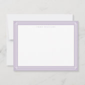 Invitation Lilac Frame Note Card (Devant)