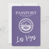 Invitation Lilac Las Vegas Mariage de passeport (Dos)