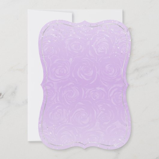 Invitation Lilac Lavender et Silver Princess Quince Anniversa (Dos)