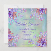 Invitation Lilac Lavender Flower Fête des mariées (Devant)