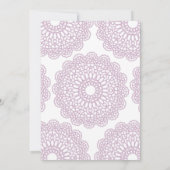 Invitation Lilac Lavender Vert Baby shower neutre genre (Dos)