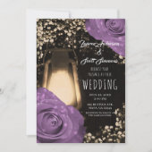 Invitation Lilac Lilac Lilac Violet Rose Mariage (Devant)