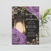 Invitation Lilac Lilac Lilac Violet Rose Mariage (Debout devant)