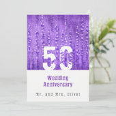 Invitation Lilac Lupines 50 Anniversaire du Mariage (Debout devant)