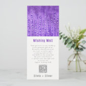 Invitation Lilac Lupines Mariage Wishing well QR Code (Debout devant)