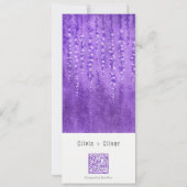 Invitation Lilac Lupines Mariage Wishing well QR Code (Dos)