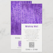 Invitation Lilac Lupines Mariage Wishing well QR Code (Devant / Derrière)