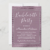 Invitation Lilac Metallic Foil Moderne Bachelorette Party (Devant)