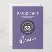 Invitation Lilac Mexique Mariage de passeport (Dos)