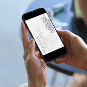 Invitation Lilac Moderne Elégante Aquarelle Florale