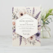 Invitation Lilac Painterly Meadow Wedding (Debout devant)