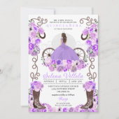 Invitation Lilac Princess Robe & Bottes Quinceañera (Devant)