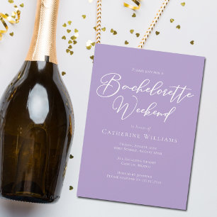 Invitation Lilac Purple Bachelorette Party Week-end