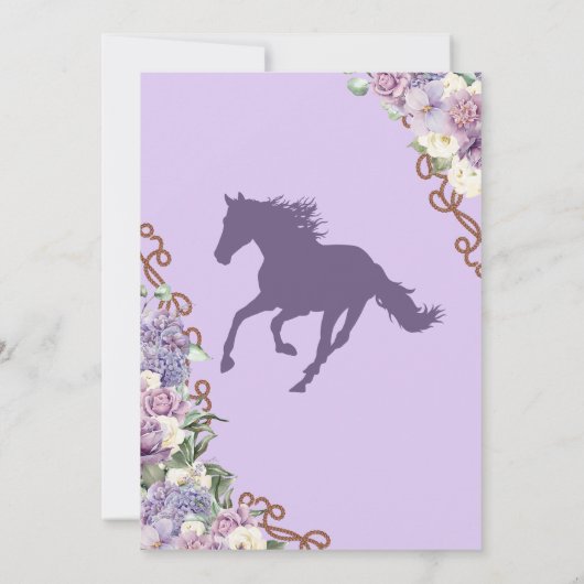 Invitation Lilac Purple Classy Western Charro Quinceanera (Dos)
