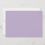 Invitation Lilac Purple Lavande | Tout âge simple Anniversair (Dos)