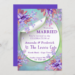 Invitation Lilac Purple Oubliez-moi-non MARIAGE