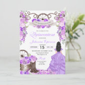 Invitation Lilac Purple Ouest Ranchero Quinceanera (Debout devant)