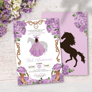 Invitation Lilac Purple Western Charro Vestidos Quinceanera