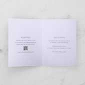 Invitation Lilac QR Code moderne Mariage élégant (Intérieur)