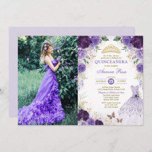 Invitation Lilac Quinceañera Mis Quince 15e anniversaire Phot