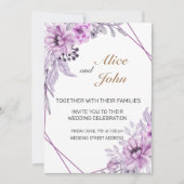 Invitation Lilac romantique et Mariage de Lavande violette (Devant)