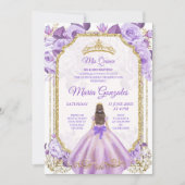 Invitation Lilac Rose Mexicaine fille Charra Mis Quince 2 (Devant)