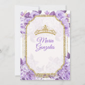 Invitation Lilac Rose Mexicaine fille Charra Mis Quince 2 (Dos)
