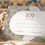 Invitation Lilac RSVP Insérer Mucha Art Nouveau Art Vintage<br><div class="desc">Art Nouveau Carte RSVP de mariage Vintage par Alphonse Mucha dans un design floral, romantique et fantaisiste. Les fleurs victoriennes complètent les polices art déco classiques. Entrez vos informations personnalisées, et vous avez terminé. Si vous souhaitez modifier la conception, cliquez simplement sur le bouton bleu "Customiser". Merci tellement pour considérer...</div>