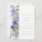 Invitation Lilac Succulent Eucalyptus Fête des mariées botani (Devant)