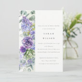 Invitation Lilac Succulent Eucalyptus Fête des mariées botani (Debout devant)