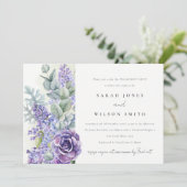 Invitation Lilac Succulent Eucalyptus Fiançailles botanique (Debout devant)