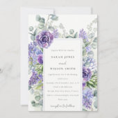 Invitation Lilac Succulent Eucalyptus Mariage de cadre botani (Devant)