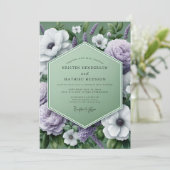 Invitation Lilac Verdant Bloom Wedding (Debout devant)