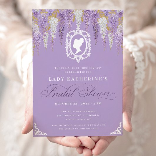 Invitation Lilac Vintage douche nuptiale