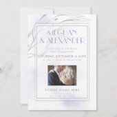 Invitation Lilac Watercolor Splash Willow Branch Cadre photo (Devant)